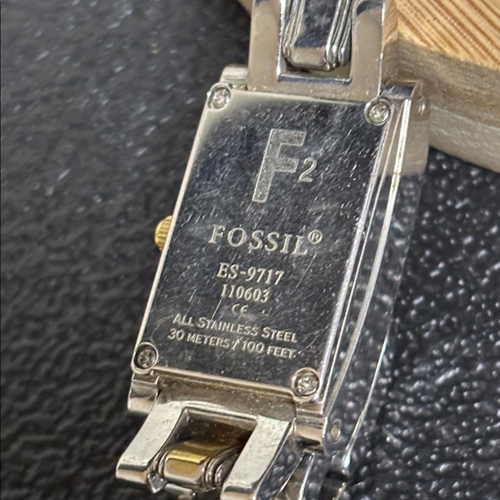 Fossil Women's Two Tone Rectangular Silver Gold W… - image 5